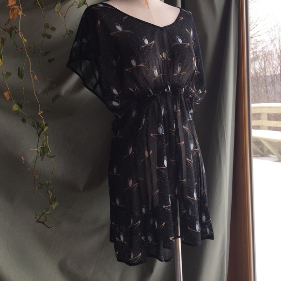 🦉 SHE SAID ✨🦉 Sheer Owl Print Long Blouse - Picture 7 of 7